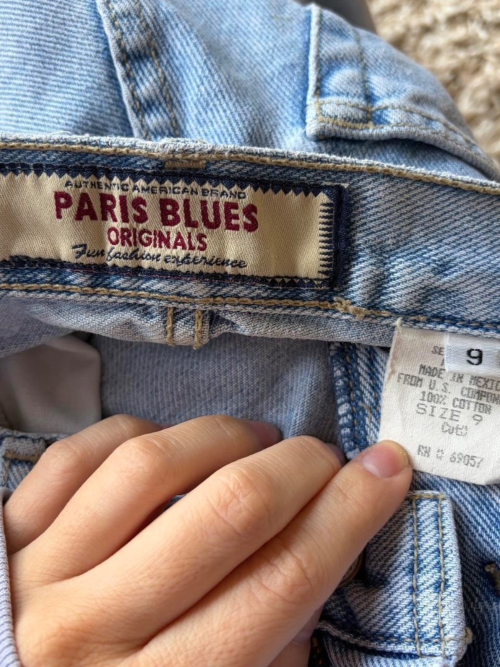 Vintage Jeans Paris Blues Mid Rise Straight Leg - Picture 6 of 7
